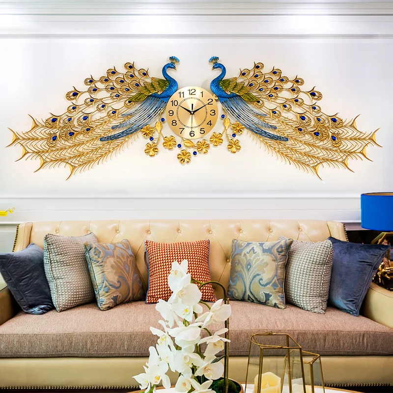 Love Makeup Fly Together Peacock Wall Clock Standard Living Room Auspicious Glorious Luxury Pocket Watch Mute When Quartz Clock
Love Makeup Fly Together Peacock Wall Clock Standard Living Room Auspicious Glorious Luxury Pocket Watch Mute When Quartz Clock