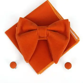 Men Solid Color Velvet Oversized Pre-Tied Big Bow Tie Cufflinks Hankie Combo Set new
Men Solid Color Velvet Oversized Pre-Tied Big Bow Tie Cufflinks Hankie Combo Set new