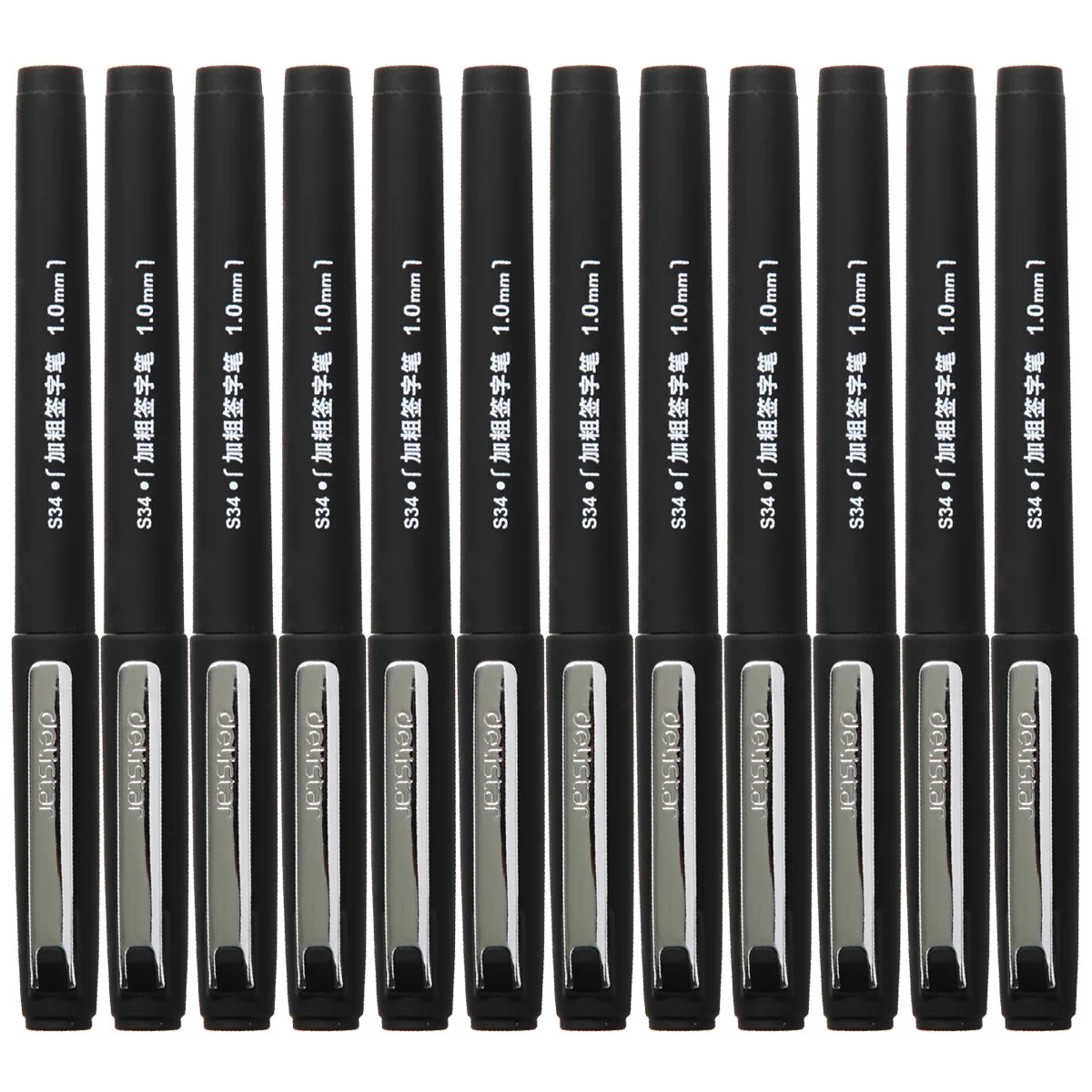 12 1.0mm neutral pens/thick black pens/signature pens/business/grinding pens Matte Black Signature stationery
12 1.0mm neutral pens/thick black pens/signature pens/business/grinding pens Matte Black Signature stationery