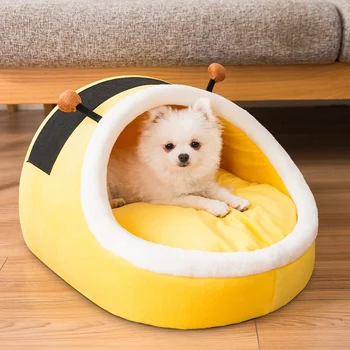 Pet Tent Cave Bed for Cats/Small Dogs, Bee Shape Cat Hut with Removable Washable Cushioned - Flannel Indoor Pet Beds
Pet Tent Cave Bed for Cats/Small Dogs, Bee Shape Cat Hut with Removable Washable Cushioned - Flannel Indoor Pet Beds