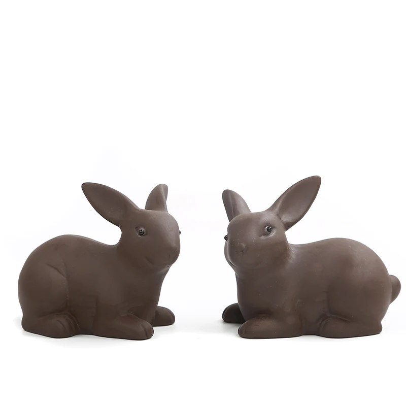 JIA GUI Луо чай для домашних животных пара кролик фиолетовая глина домашний декор