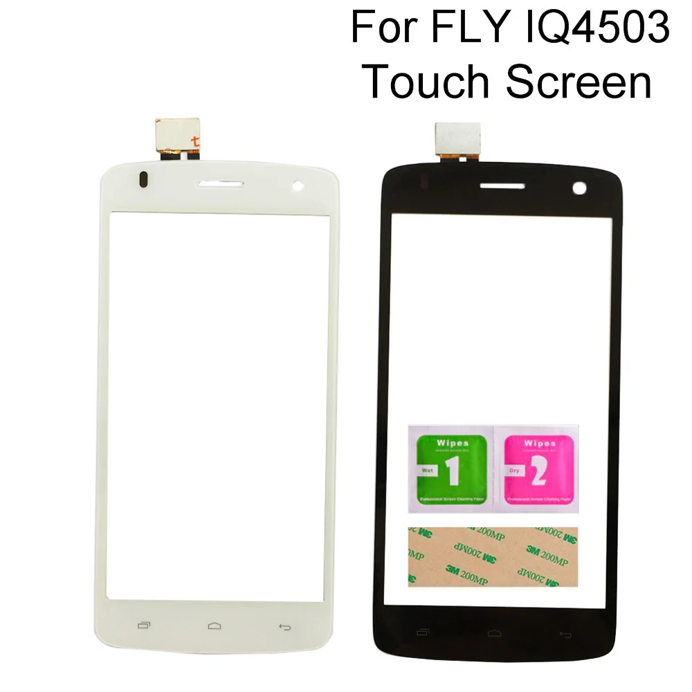 Touch Screen Glass For Fly IQ4503 Touchscreen Panel IQ 4503 Sensor Front Lens Smartphone Touchpad Tools 3M Glue | Мобильные телефоны