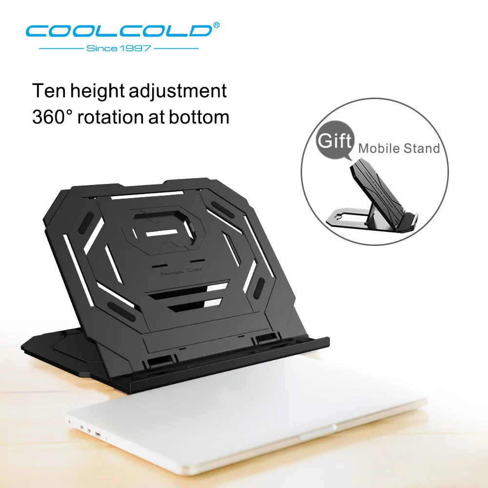 COOLCOLD Laptop Stand 360° Rotating Adjustable Laptop Cooling Pad Portable Foldable Laptop Bracket Tablet Support for 12-15 inch
COOLCOLD Laptop Stand 360° Rotating Adjustable Laptop Cooling Pad Portable Foldable Laptop Bracket Tablet Support for 12-15 inch