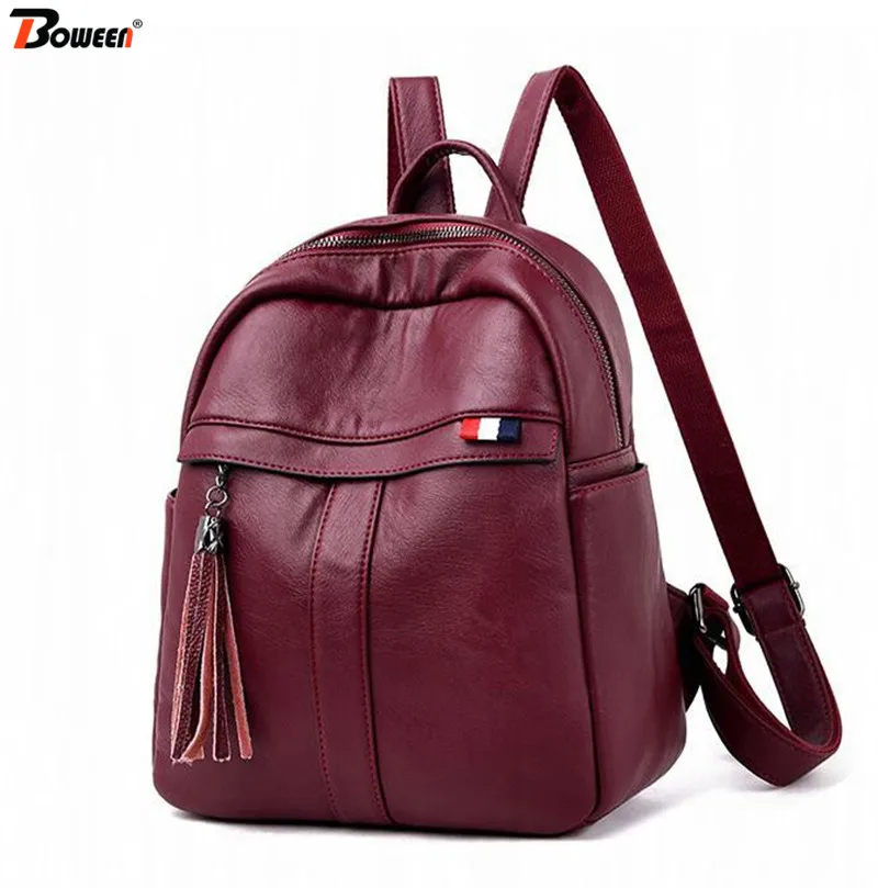 Simple Design Tassel Pu Leather Small Women Backpack Female Solid Soft Black Back Pack Ladies Bagpack for Teenage Casual Backbag
Simple Design Tassel Pu Leather Small Women Backpack Female Solid Soft Black Back Pack Ladies Bagpack for Teenage Casual Backbag