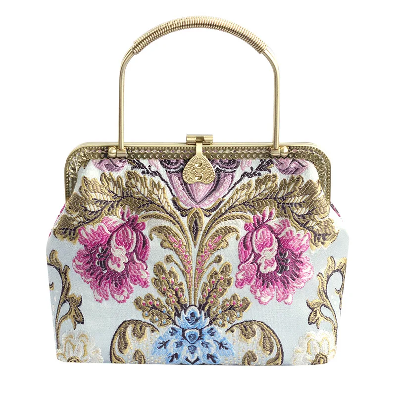 Vintage Retro Bag Hand-woven Antique Luxury Handbags Women Bags Designer Chinese Embroidered Flowers Frame Shell Lady's Bag
Vintage Retro Bag Hand-woven Antique Luxury Handbags Women Bags Designer Chinese Embroidered Flowers Frame Shell Lady's Bag