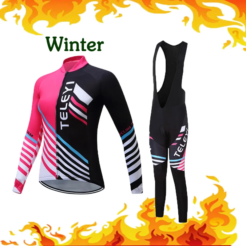 2019 Women Winter Thermal Fleece Cycling Jersey Set Bicycle MTB Clothing Kit Road Bike Clothes Bib Pants Suit Triathlon Uniform
2019 Women Winter Thermal Fleece Cycling Jersey Set Bicycle MTB Clothing Kit Road Bike Clothes Bib Pants Suit Triathlon Uniform