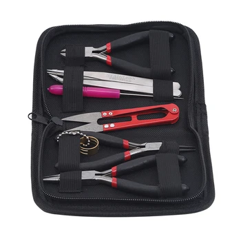 

Jewelry Making DIY Pliers Tools Set Flat Round Nose Pliers Wire Cutter Pliers Rings Scissor Needles Beading Tweezer