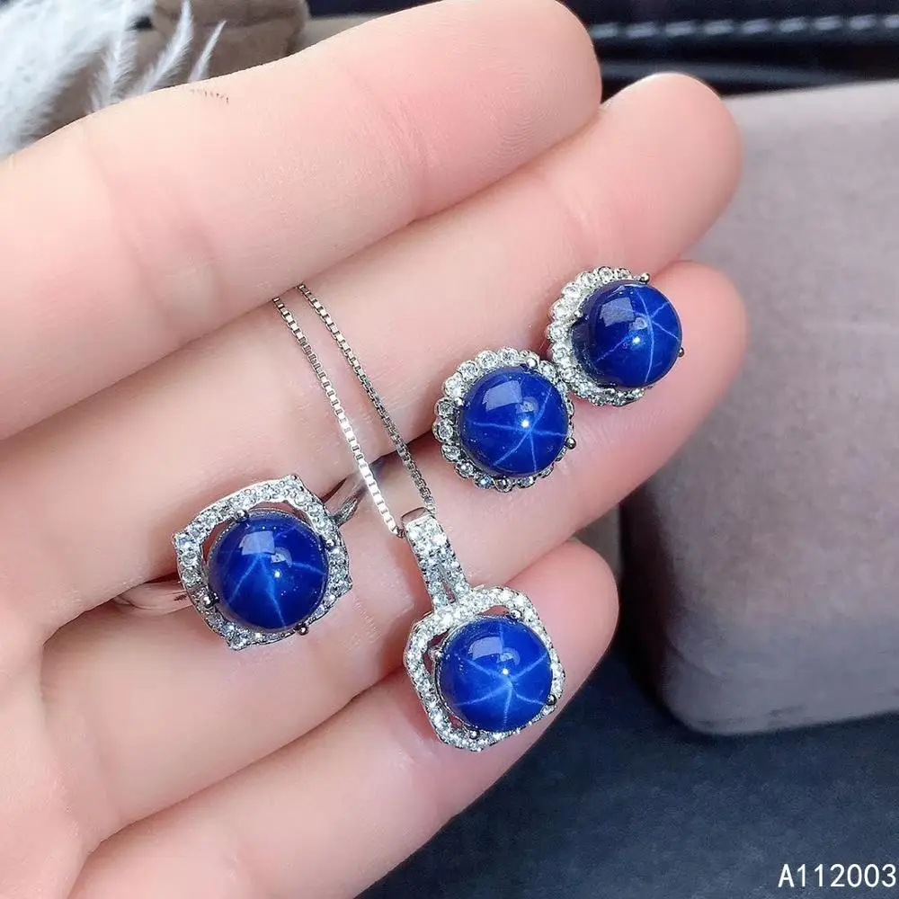 KJJEAXCMY Fine Jewelry 925 sterling silver inlaid natural star sapphire female ring pendant earring set luxury supports test
KJJEAXCMY Fine Jewelry 925 sterling silver inlaid natural star sapphire female ring pendant earring set luxury supports test