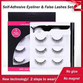 Handmade Self-adhesive Natural Eyelashes with Waterproof Eyeliner Curler Set Without Magnet Long Lasting False Eyelash Easy Wear
Handmade Self-adhesive Natural Eyelashes with Waterproof Eyeliner Curler Set Without Magnet Long Lasting False Eyelash Easy Wear