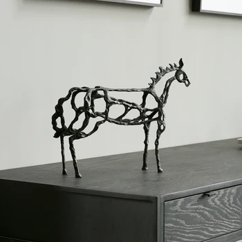 Modern Iron Crafts Home Living Room Hollow Horse Abstract Metal Ornament Decor Objects Office Sculpture Accessories Gifts
Modern Iron Crafts Home Living Room Hollow Horse Abstract Metal Ornament Decor Objects Office Sculpture Accessories Gifts
