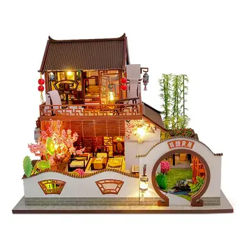 Chinese Style DIY Miniature House Handmade House Model Innovative Birthday Gift Villa Model 
Chinese Style DIY Miniature House Handmade House Model Innovative Birthday Gift Villa Model