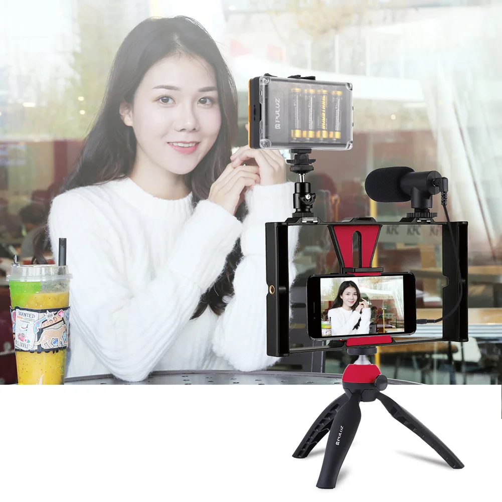 Smartphone Vlogging Rig Set Professional Kit 104 LEDs Light+Microphone+Tripod Phone Stand For Phones/Camera Natural Pickup
Smartphone Vlogging Rig Set Professional Kit 104 LEDs Light+Microphone+Tripod Phone Stand For Phones/Camera Natural Pickup