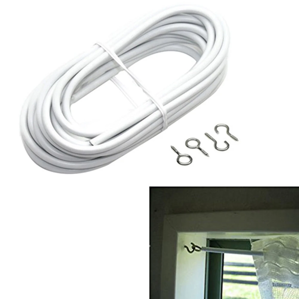 2/3/4m Net Hang Curtain Wire White Window Cord Cable Curtain String Set with 2 Fish Eyes 2 Hooks Curtain Decor accessories #730
2/3/4m Net Hang Curtain Wire White Window Cord Cable Curtain String Set with 2 Fish Eyes 2 Hooks Curtain Decor accessories #730