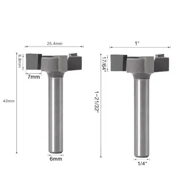 6mm 1/4″Shank 3 Teeth T-Slot Router Bit Milling Straight Edge Slotting Cutting NEW
6mm 1/4″Shank 3 Teeth T-Slot Router Bit Milling Straight Edge Slotting Cutting NEW