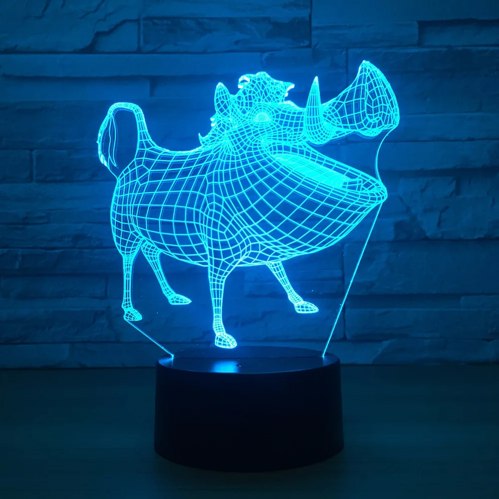 Wild Boar 7 Color Lamp 3d Visual Led Night Lights For Kids Touch Usb Table Lampara Lampe Baby Sleeping Nightlight
Wild Boar 7 Color Lamp 3d Visual Led Night Lights For Kids Touch Usb Table Lampara Lampe Baby Sleeping Nightlight