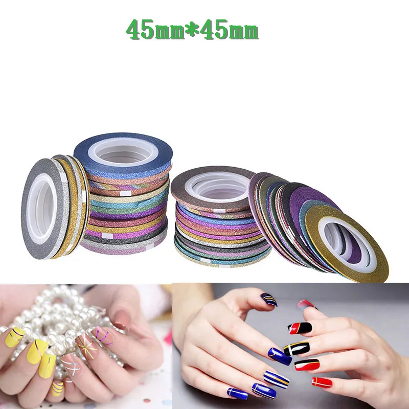 6/14 Rolls Matte Glitter Nail Striping Tape Set 1/2/3mm Line Multi Color Nail Art Transfer Sticker Nail Art Decals Kit hot sale
6/14 Rolls Matte Glitter Nail Striping Tape Set 1/2/3mm Line Multi Color Nail Art Transfer Sticker Nail Art Decals Kit hot sale