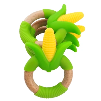 

Chenkai 1PCS Silicone Corn Teether Baby Cute Toothbrush Dummy Chewing Sensory Pacifier For Infant Baby Jewelry Teething Toy