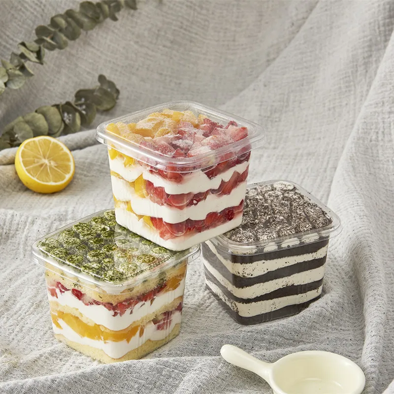 50pcs 420ml transparent PET square dessert fruit cake plastic cups large pudding jelly ice cream takeout packaging cups with lid
50pcs 420ml transparent PET square dessert fruit cake plastic cups large pudding jelly ice cream takeout packaging cups with lid