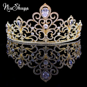 NiuShuya European Bridal Hair Jewelry Zircon Crystal Tiara Headband Queen Pageant Crown Women Diadem Hair Accessories
NiuShuya European Bridal Hair Jewelry Zircon Crystal Tiara Headband Queen Pageant Crown Women Diadem Hair Accessories
