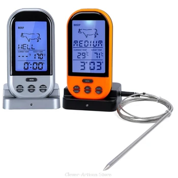 Wireless Digital Oven Thermometer Meat BBQ Grilling Food Probe Kitchen Cooking Tools with Timer Au 29 20 Dropship
Wireless Digital Oven Thermometer Meat BBQ Grilling Food Probe Kitchen Cooking Tools with Timer Au 29 20 Dropship