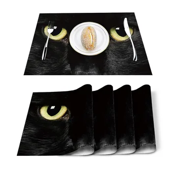 Black Cat With Yellow Eyes Close-Up Placemat Washable Cotton Linen Table Cloth Pad Mat Rectangle Placemats Heat Resistant
Black Cat With Yellow Eyes Close-Up Placemat Washable Cotton Linen Table Cloth Pad Mat Rectangle Placemats Heat Resistant