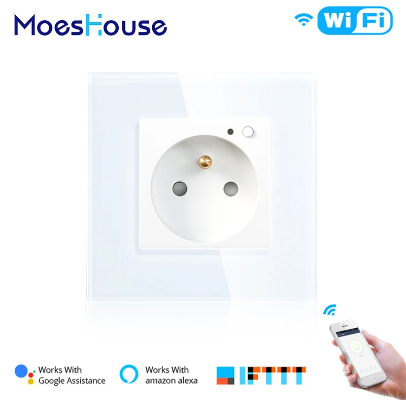 FR WiFi Smart Wall 16A Socket Outlet Glass Panel French Smart Life/Tuya Remote Control,Works with Amazon Echo Alexa Google Home
FR WiFi Smart Wall 16A Socket Outlet Glass Panel French Smart Life/Tuya Remote Control,Works with Amazon Echo Alexa Google Home