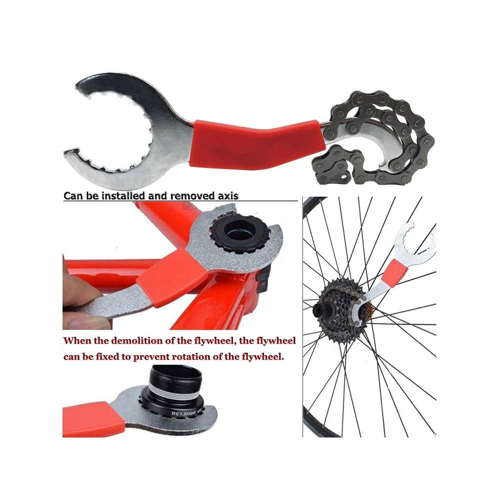 Multifunctional Bicycle Repair Tool Kit, Portable Integrated Bottom Axle Flywheel Fixed Spanner, Tail Hook Spanner Three In One
Multifunctional Bicycle Repair Tool Kit, Portable Integrated Bottom Axle Flywheel Fixed Spanner, Tail Hook Spanner Three In One