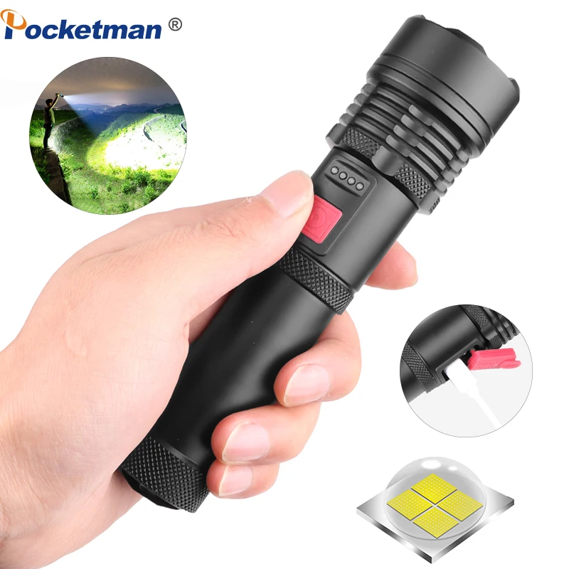 8000Lumens Bright XHP50 LED Flashlight Tactical Torch USB Rechargeable lamp Waterproof 5 Modes flashlights Best Camping, hunting
8000Lumens Bright XHP50 LED Flashlight Tactical Torch USB Rechargeable lamp Waterproof 5 Modes flashlights Best Camping, hunting