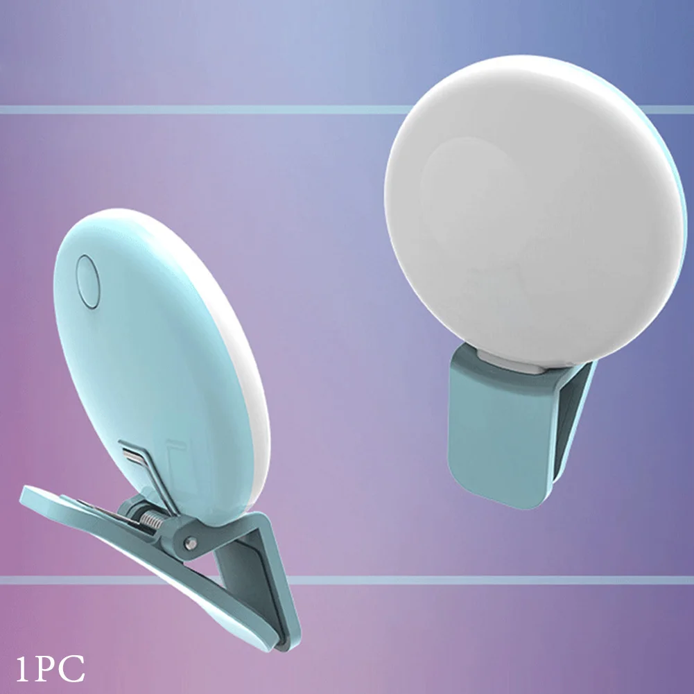 Clip On Universal Photography USB Rechargeable LED Lamp Makeup Adjustable Brightness Mobile Phone Enhancing Selfie Ring Light