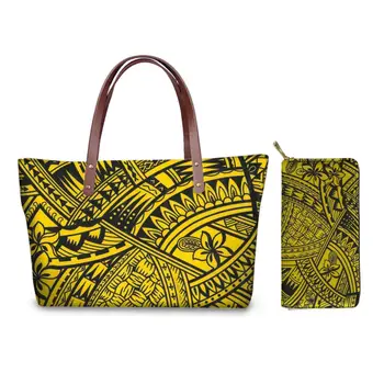 THIKIN 2pcs/set Women Handbags Yellow Tonga Art Printing Polynesian Hand Bag&Wallets Ladies Ethnic Top-Handle Bags Females Bolsa
THIKIN 2pcs/set Women Handbags Yellow Tonga Art Printing Polynesian Hand Bag&Wallets Ladies Ethnic Top-Handle Bags Females Bolsa