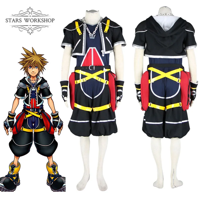 Hot Game Kingdom Hearts First Season Sora Cosplay Costume Coat T-shirt Shorts Suit Halloween Carnival Party Uniform Custom Made
Hot Game Kingdom Hearts First Season Sora Cosplay Costume Coat T-shirt Shorts Suit Halloween Carnival Party Uniform Custom Made