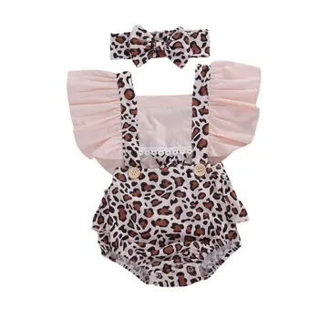 0-24M Newborn Infant Baby Girls Bodysuits Leopard Print Ruffles Short Sleeve Jumpsuits Headband 2pcs 
0-24M Newborn Infant Baby Girls Bodysuits Leopard Print Ruffles Short Sleeve Jumpsuits Headband 2pcs