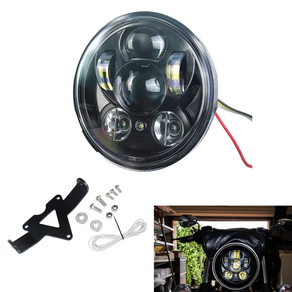 For Yamaha XVS650 Custom Bolt Raider Styrker Scrambler Road Star 5.75" 50w LED Headlight With bracket and position lights
For Yamaha XVS650 Custom Bolt Raider Styrker Scrambler Road Star 5.75" 50w LED Headlight With bracket and position lights