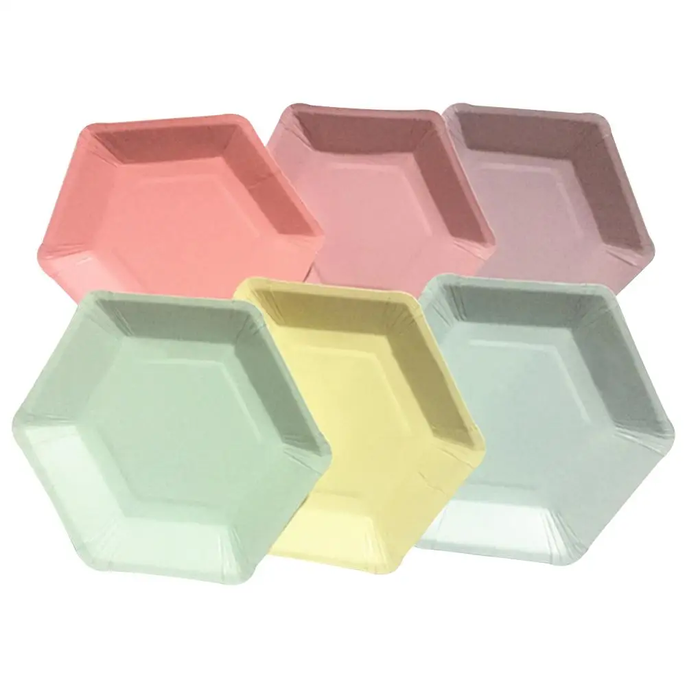 12 PCS Six Color Disposable Birthday Party Paper Plates Hexagon Paper Tray Decorations for Birthday Party Disposable Tableware
12 PCS Six Color Disposable Birthday Party Paper Plates Hexagon Paper Tray Decorations for Birthday Party Disposable Tableware