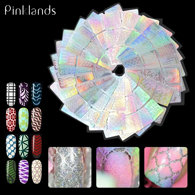 6/12/18/24 Sheets Irregular Grid Nail Art Vinyl Stencil Guide Tips Hollow Laser Sticker Transfer Guide Template Nail Decals Kit
6/12/18/24 Sheets Irregular Grid Nail Art Vinyl Stencil Guide Tips Hollow Laser Sticker Transfer Guide Template Nail Decals Kit