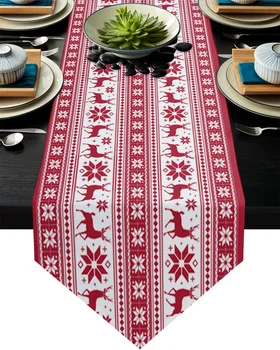 Christmas Reindeer Snowflake Texture Table Runner Wedding Table Decoration Flower Cake Tablecloth Dining Table Decor for Banquet
Christmas Reindeer Snowflake Texture Table Runner Wedding Table Decoration Flower Cake Tablecloth Dining Table Decor for Banquet