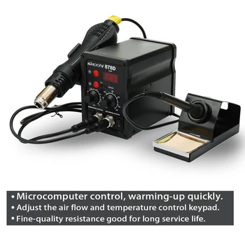 New Digital Display 2 in 1 Rework Station Electric Soldering Iron Hot Air Machine Thermostatic Soldering Station Set EU
New Digital Display 2 in 1 Rework Station Electric Soldering Iron Hot Air Machine Thermostatic Soldering Station Set EU