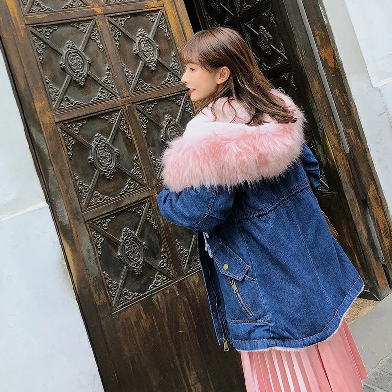 2018 Fashion New Style Thick plus Velvet Denim Fabric Cotton Overcoat Students Women's Berber Fleece Large Size
2018 Fashion New Style Thick plus Velvet Denim Fabric Cotton Overcoat Students Women's Berber Fleece Large Size