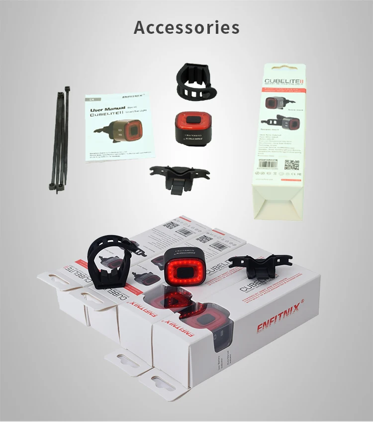 Xlite100 CubeLiteII Bicycle taillights Intelligent sensor Brake lights usb Road bike MTB CubeLite Rear taillights