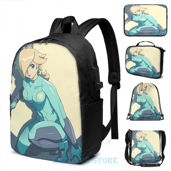 Funny Graphic print Rosalina Metroid USB Charge Backpack men School bags Women bag Travel laptop bag
Funny Graphic print Rosalina Metroid USB Charge Backpack men School bags Women bag Travel laptop bag