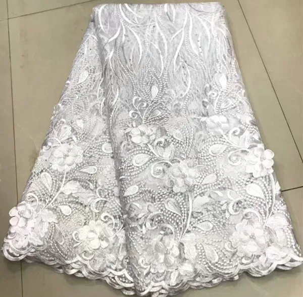 african french lace fabric with beads applique lace fabric white lace fabric 5yards nigerian lace fabrics for dress ZQ-A151
african french lace fabric with beads applique lace fabric white lace fabric 5yards nigerian lace fabrics for dress ZQ-A151