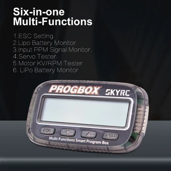 SKYRC PROGBOX Six-in-one Smart Program Box SK-300046 For RC Model ESC Setting Lipo Battery Monitor Test hobby
SKYRC PROGBOX Six-in-one Smart Program Box SK-300046 For RC Model ESC Setting Lipo Battery Monitor Test hobby