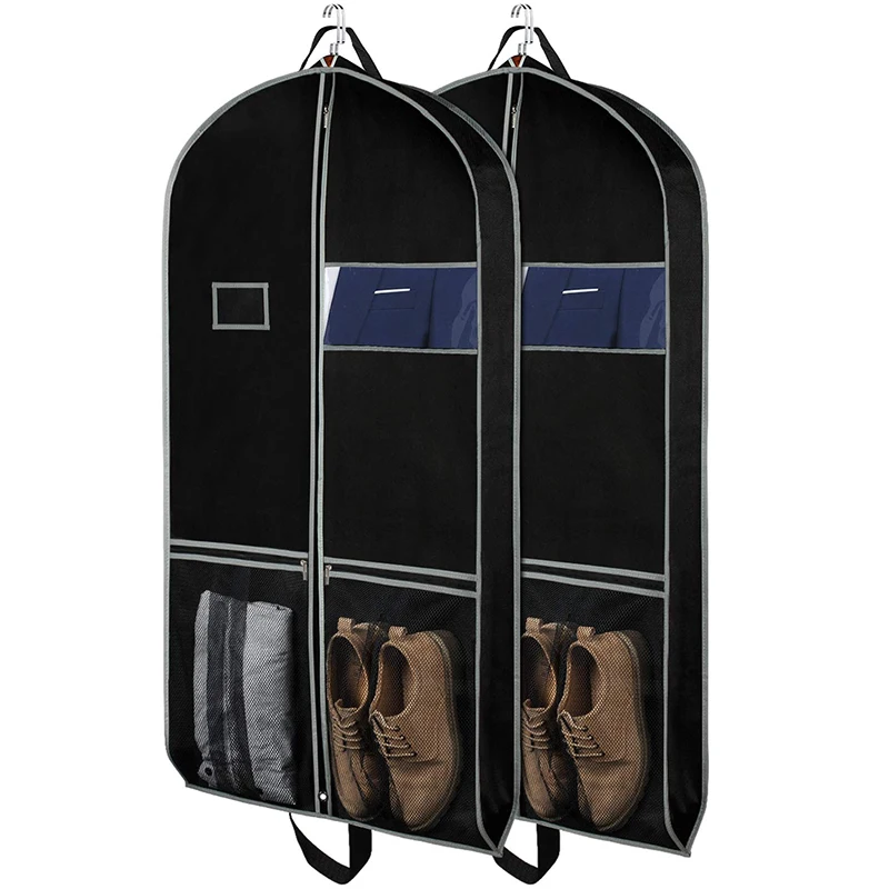Garment Bags 2 Pack 43 Inch Garment Bags for Storage Travel Nonwoven Fabric Dress Bag Suit Bag Garment Bag with 2 Large Mesh Poc
Garment Bags 2 Pack 43 Inch Garment Bags for Storage Travel Nonwoven Fabric Dress Bag Suit Bag Garment Bag with 2 Large Mesh Poc