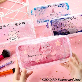 INS Cute Cartoon Cosmetic Bag Creative GIRL'S Heart Quicksand Oil Large Capacity Storage Cosmetic Bag Transparent Pencil Case
INS Cute Cartoon Cosmetic Bag Creative GIRL'S Heart Quicksand Oil Large Capacity Storage Cosmetic Bag Transparent Pencil Case