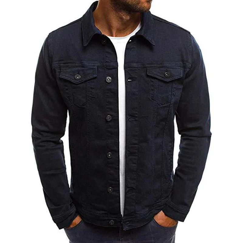 Men denim Coat slim Jacket Jean Autumn Winter Business casual solid color Lapel Long Sleeve Warm autumn fall Motorcycle jackets
Men denim Coat slim Jacket Jean Autumn Winter Business casual solid color Lapel Long Sleeve Warm autumn fall Motorcycle jackets