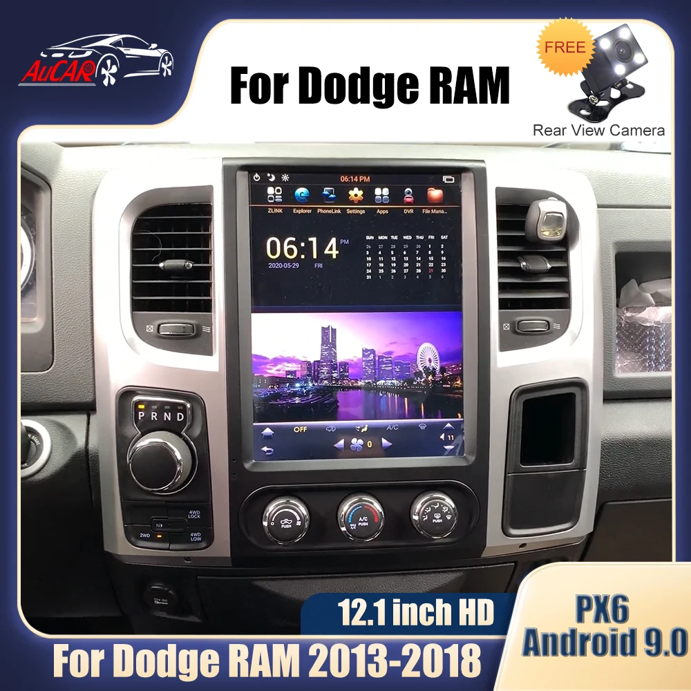Головное устройство android в стиле Тесла для dodge RAM 1500 2500 3500-2009 multimidia 2018 дюймов HD