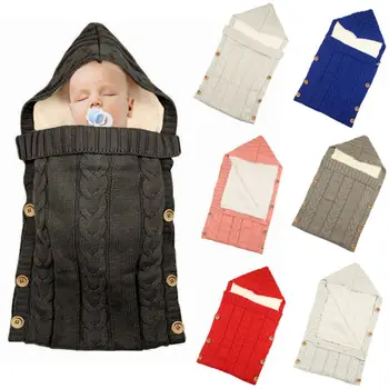 Newborn Baby Hooded Swaddle Wrap Warm Knit Swaddling Blanket Sleeping Bag US 
Newborn Baby Hooded Swaddle Wrap Warm Knit Swaddling Blanket Sleeping Bag US