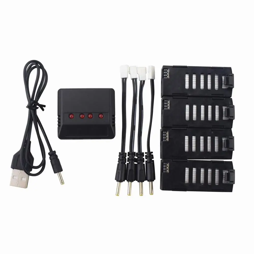 4PCS 3.7V 500mAh lithium battery with 4 in 1 charger for LF606 JD-16 D2 SG800 S606 M9 M11 X300C drone battery
4PCS 3.7V 500mAh lithium battery with 4 in 1 charger for LF606 JD-16 D2 SG800 S606 M9 M11 X300C drone battery