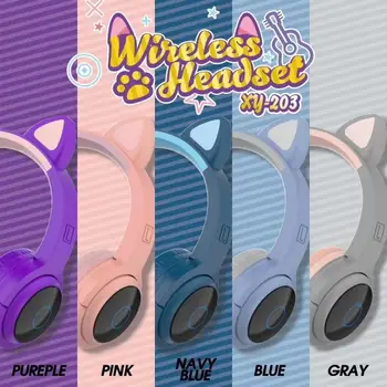 Wireless Bluetooth 5.0 Headphone Cute Cat Ear Shape Luminous Earphone Ergonomic Design Sport Headsets For Mobile Phone Laptop PC
Wireless Bluetooth 5.0 Headphone Cute Cat Ear Shape Luminous Earphone Ergonomic Design Sport Headsets For Mobile Phone Laptop PC