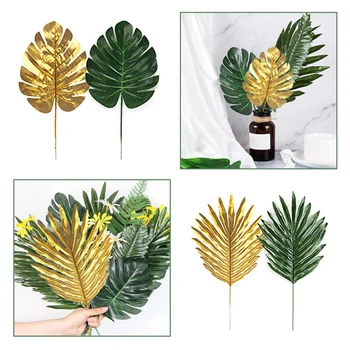 60pcs Plastic Flowers Artificial fake Monstera palm Leaves green plants wedding DIY Home decoration arrangement plant leaf 
60pcs Plastic Flowers Artificial fake Monstera palm Leaves green plants wedding DIY Home decoration arrangement plant leaf